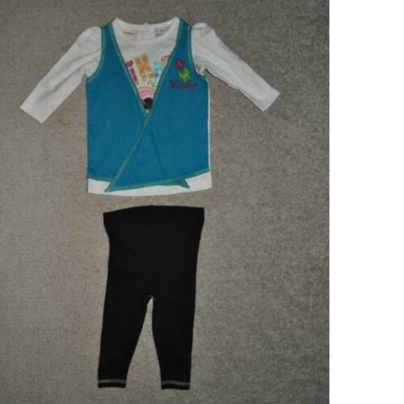 Girls Ni Hao Kai-lan Pants & Shirt 18 months FRIENDS FOREVER Leggings Top 2 Pc - Picture 2 of 5